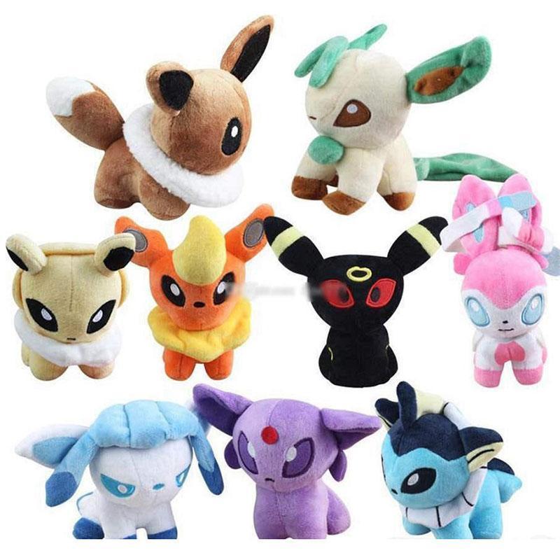 US STOCK Pocket Monster Plush Toys Stuffed Dolls Umbreon Bikachu Eevee Toy Jolteon Vaporeon Glaceon Animals Stuffed Dolls Party gift FY7482 
US STOCK Pocket Monster Plush Toys Stuffed Dolls Umbreon Bikachu Eevee Toy Jolteon Vaporeon Glaceon Animals Stuffed Dolls Party gift FY7482