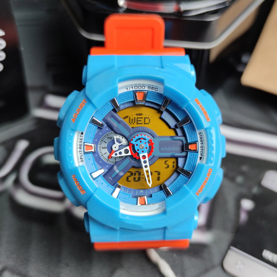 Brand Full-featured GA Wrist watches LED Dual Display Men Women Luxury Royal Oak Electronic Analog Digital Ladies Waterproof Clock 110 -3, Model 7
Brand Full-featured GA Wrist watches LED Dual Display Men Women Luxury Royal Oak Electronic Analog Digital Ladies Waterproof Clock 110 -3, Model 7