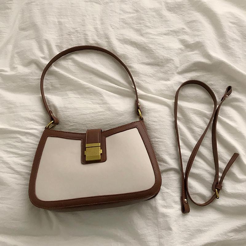 Contrast Color Should Underarm Bag Lady Elegant Portable Baguette Bags Fashion Design Messenger Bag Handbags and Purses Brown, Black
Contrast Color Should Underarm Bag Lady Elegant Portable Baguette Bags Fashion Design Messenger Bag Handbags and Purses Brown, Black