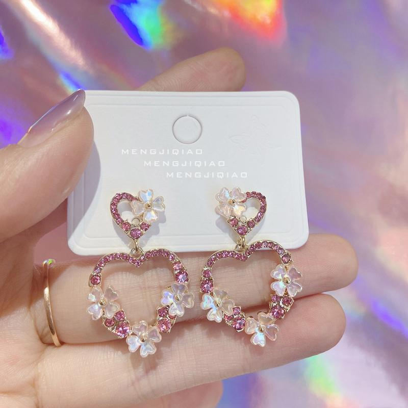 MENGJIQIAO New Korean Elegant Shell Flower Drop Earrings For Women Girls Fashion Love Heart Rhinestone Pendientes Jewelry Gifts
MENGJIQIAO New Korean Elegant Shell Flower Drop Earrings For Women Girls Fashion Love Heart Rhinestone Pendientes Jewelry Gifts
