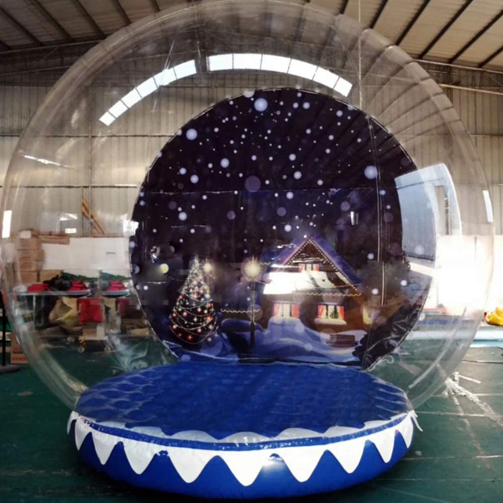Beautiful Clear PVC Inflatable Christmas Snow Globe Photo Booth for Taking Photos