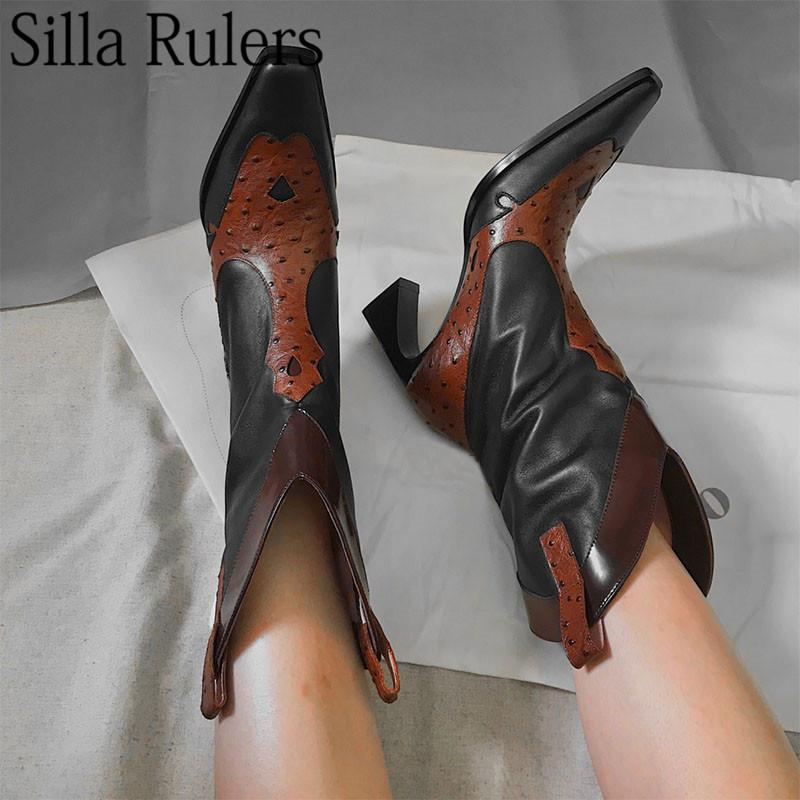 New Strange Heels Western Cowboy Boots Woman Small Square Toe Embroidery Knee Mid-calf Boots Woman Slip On Knight, Brown
New Strange Heels Western Cowboy Boots Woman Small Square Toe Embroidery Knee Mid-calf Boots Woman Slip On Knight, Brown
