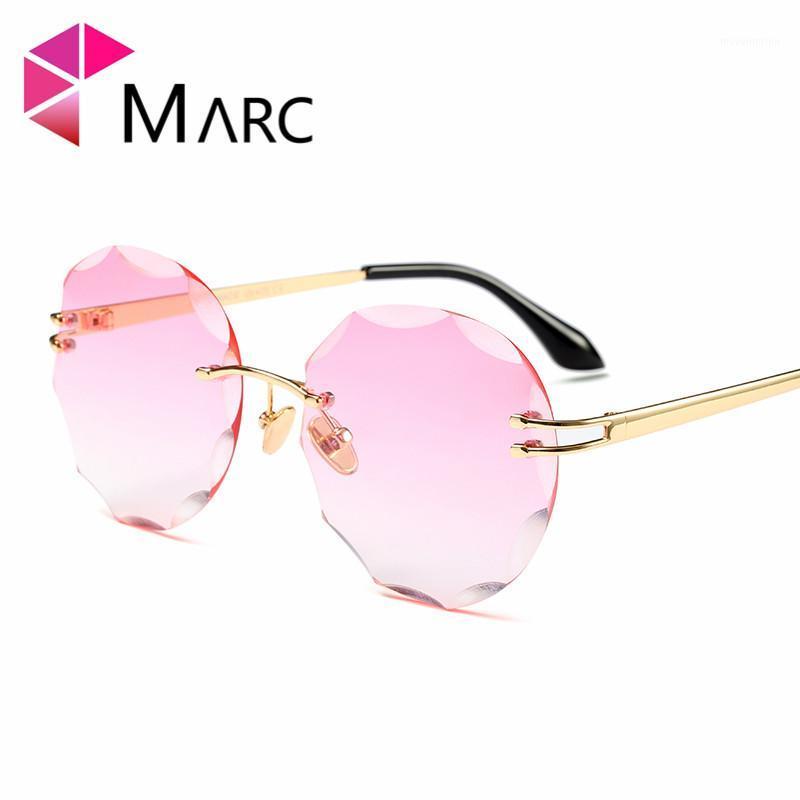 MARC WOMEN sunglasses MEN Gradient Brand Round shield Design Clear Metal Rimless eyewear Oculos UV4001
MARC WOMEN sunglasses MEN Gradient Brand Round shield Design Clear Metal Rimless eyewear Oculos UV4001