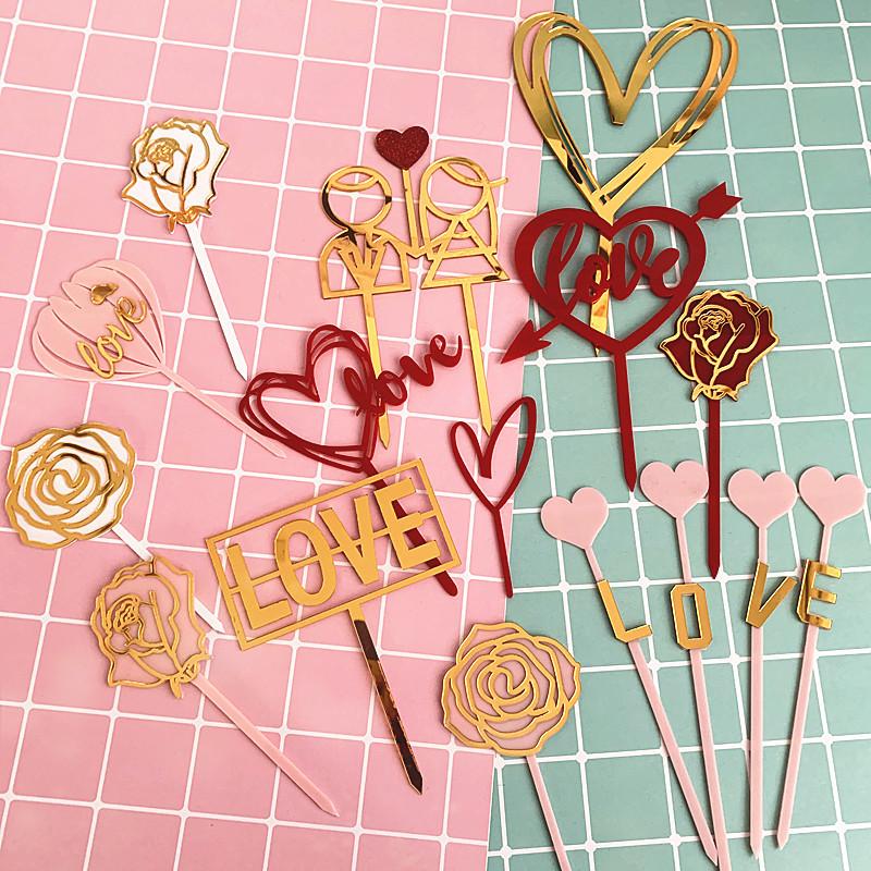 Love Rose Happy Birthday Cake Topper Acrylic Letter Gold Silver Cake Top Flag Decoration for Boy Birthday Party Wedding Supplies
Love Rose Happy Birthday Cake Topper Acrylic Letter Gold Silver Cake Top Flag Decoration for Boy Birthday Party Wedding Supplies