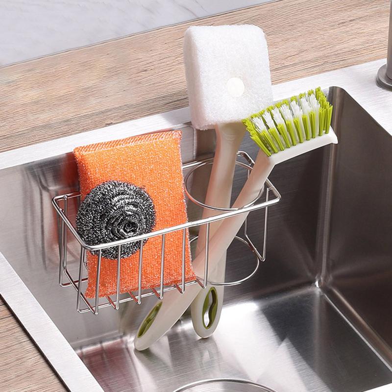 Kitchen Stainless Steel Sponges Holder Self Adhesive Sink Sponge Drain Drying Rack Kitchen Sink Accessories Storage Organizer304
Kitchen Stainless Steel Sponges Holder Self Adhesive Sink Sponge Drain Drying Rack Kitchen Sink Accessories Storage Organizer304