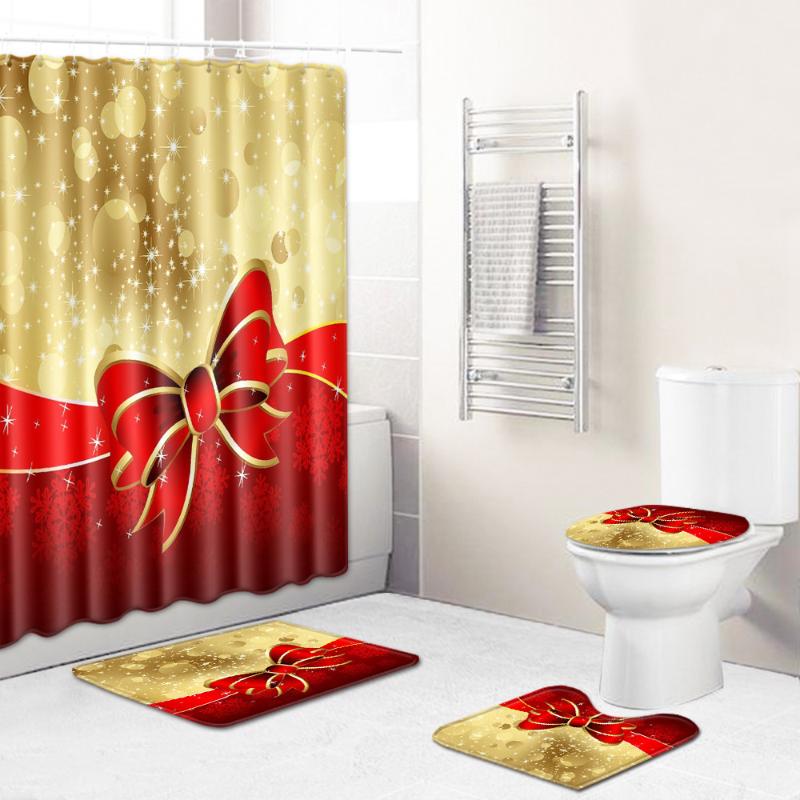 Christmas Style Bathroom Carpet Set Shower Curtain Printing Foot Mat Waterproof Toilet Non Slip Absorbent Rug Suit
Christmas Style Bathroom Carpet Set Shower Curtain Printing Foot Mat Waterproof Toilet Non Slip Absorbent Rug Suit