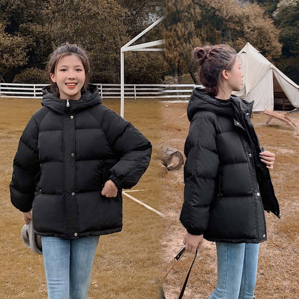 PinkyIsBlack Hooded Women Winter Down Jacket Coat Plus Size 2XL Short Thicken Warm Cotton Padded Winter Coat Women Clothes 201103wtt