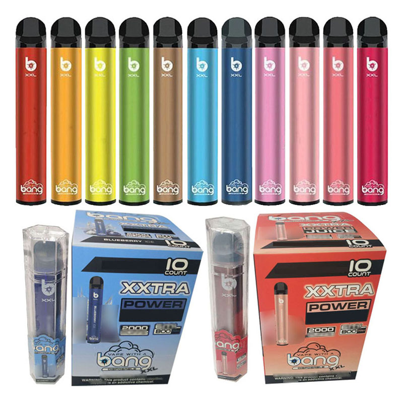 Best Cheap Price Bang XXL disposable vaporizer 800mAh E Zigarette electronic cigarette 2000 puffs Bang XXL XXtra Vape Pen
Best Cheap Price Bang XXL disposable vaporizer 800mAh E Zigarette electronic cigarette 2000 puffs Bang XXL XXtra Vape Pen