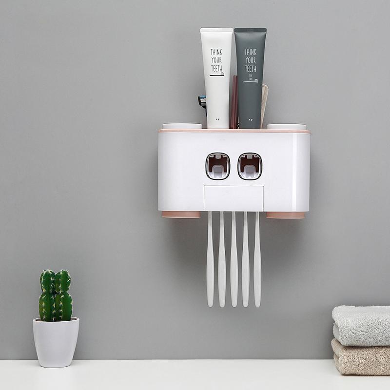 HS050 Creative suction toothbrush holder Wall Cup Set toothbrush rack Double position automatic squeezing toothpaste 26*15.5cm
HS050 Creative suction toothbrush holder Wall Cup Set toothbrush rack Double position automatic squeezing toothpaste 26*15.5cm