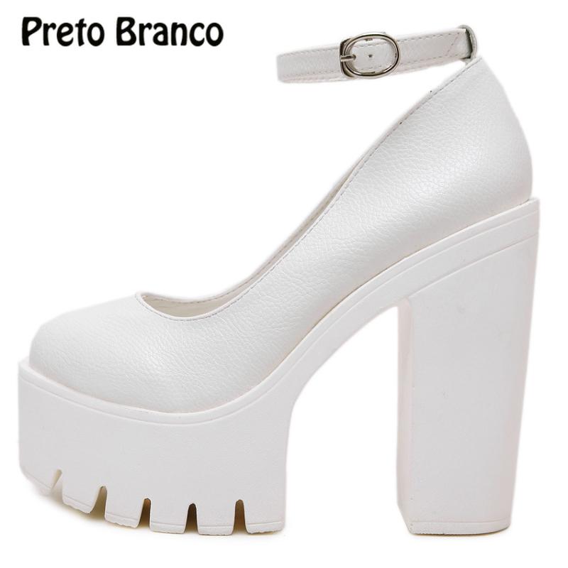 PRETO BRANCO Women's Shoes Fashion Low-Cut Shoes Black And White Buckle Chunky Heel Women's Platform High Heels -109-1
PRETO BRANCO Women's Shoes Fashion Low-Cut Shoes Black And White Buckle Chunky Heel Women's Platform High Heels -109-1