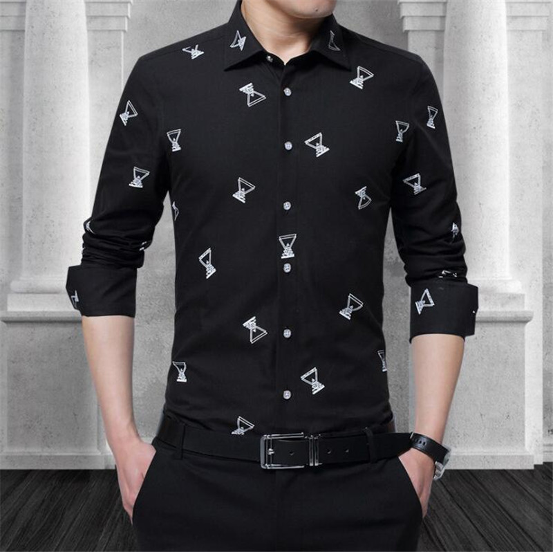 Men's Long Sleeve Shirt Male Print Casual Dress Shirts Brand Man Clothes 2018 Big Size 4XL 5XL 100% Cotton Camisa, Black
Men's Long Sleeve Shirt Male Print Casual Dress Shirts Brand Man Clothes 2018 Big Size 4XL 5XL 100% Cotton Camisa, Black