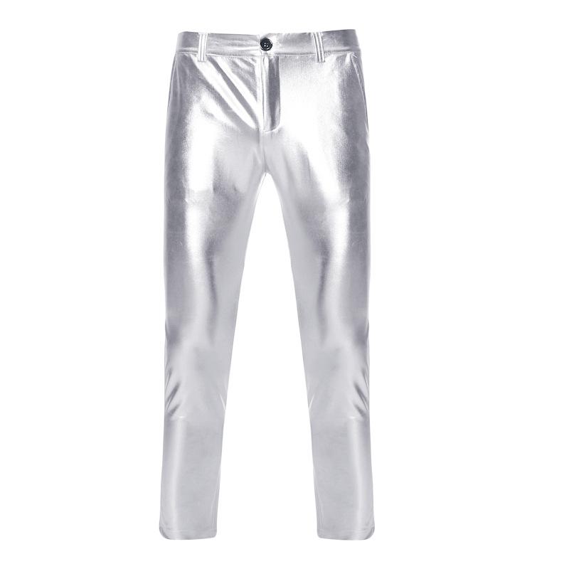 Fashion Pants Gold Men's Stamp Trousers Party Prom Dress Singer Host Drummer Dancer Nightclub Stage Costumes Gold Silver Black
Fashion Pants Gold Men's Stamp Trousers Party Prom Dress Singer Host Drummer Dancer Nightclub Stage Costumes Gold Silver Black