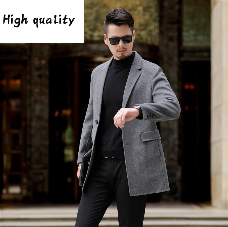 Jacket Winter Men's Wool Coat 2020 New Double Sided Single Button Long Coat For Men Business Casual Overcoat Outwear Plus Size, Black
Jacket Winter Men's Wool Coat 2020 New Double Sided Single Button Long Coat For Men Business Casual Overcoat Outwear Plus Size, Black