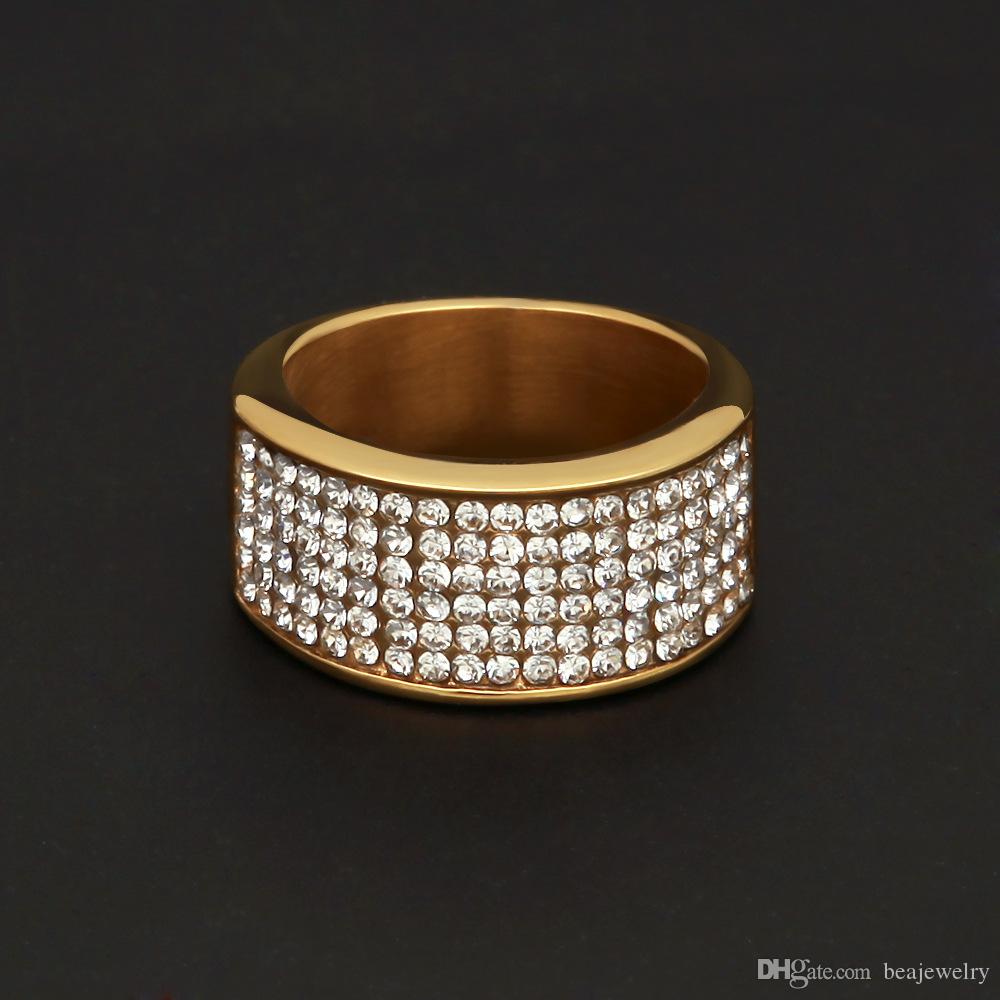 new fashioh charm rock punk Round Punk Hiphop Rings Men With Clear Iced Out Rhinestone Ring Party Jewelry Gold Silver Color 10MM Wide
new fashioh charm rock punk Round Punk Hiphop Rings Men With Clear Iced Out Rhinestone Ring Party Jewelry Gold Silver Color 10MM Wide