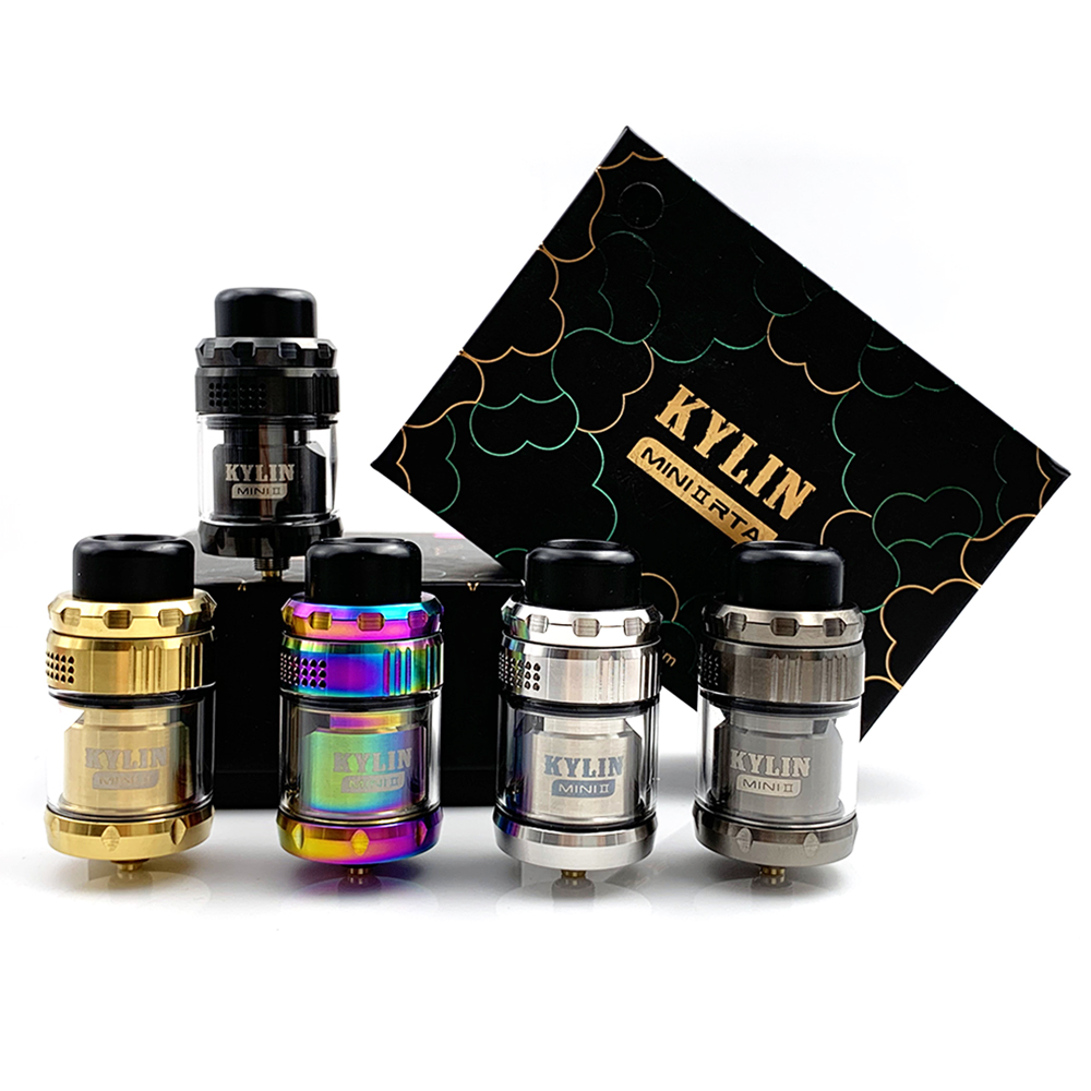 

Kylin Mini V2 RTA Atomizer 24.4mm Clapton Single Coil 3ml/5ml Top Airflow Tank Electronic Cigarette 510 Thread Vape Mod