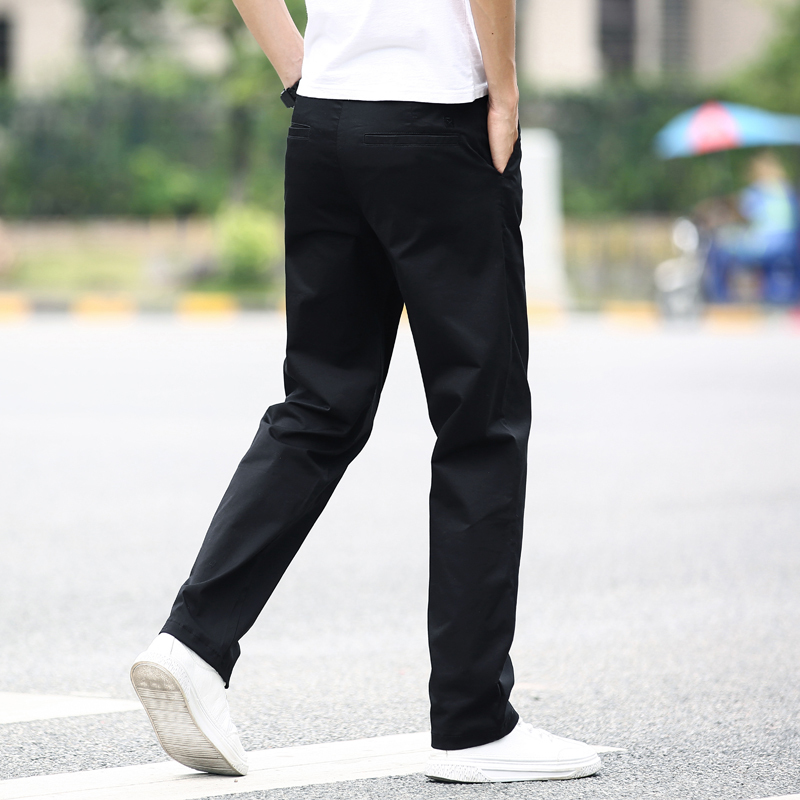 Spring summer Pants Men Fashion Business Stretch Men Chinos Trousers Casual Black Cotton Pants Male Pentalon Homme Mens 40 42 201126