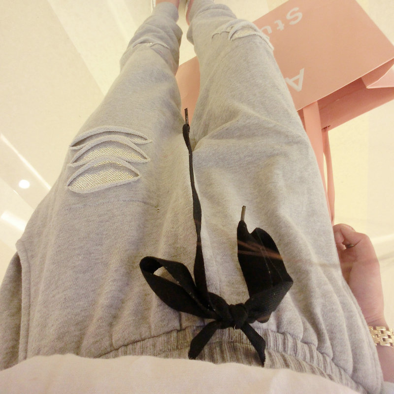 New Spring Autumn New Plus Size Women's Fat MM 200 Pounds Increase Size Harlan Pants Stretch Sequins Casual Pants Female MZ1104 201106