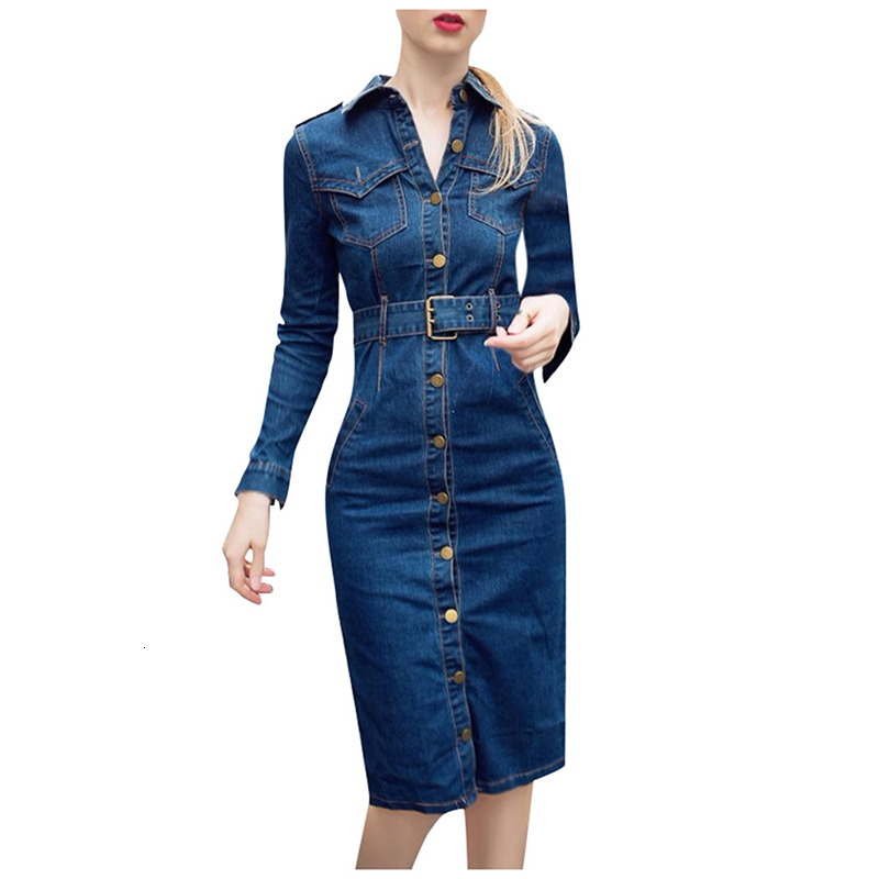 Autumn Denim Dress Elegant Sleeve Long Waist Unique Woman Breasted Buttocks Dressed Sexy Ladies Bodycon Dresses R260 5xlq, Blue
Autumn Denim Dress Elegant Sleeve Long Waist Unique Woman Breasted Buttocks Dressed Sexy Ladies Bodycon Dresses R260 5xlq, Blue