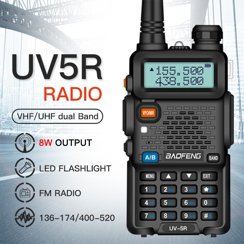Walkie Talkie Baofeng UV-5R 8W High Power 8 Watts powerful long range 10km VHF/UHF dual Band Two Way Radio pofung uv5r hunting
Walkie Talkie Baofeng UV-5R 8W High Power 8 Watts powerful long range 10km VHF/UHF dual Band Two Way Radio pofung uv5r hunting