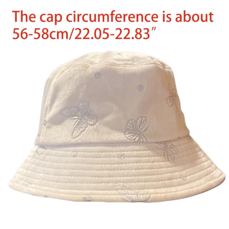 Women Winter Warm Velvet Bucket Hat Butterfly Embroidery Wide Brim Fisherman Cap 50PF
Women Winter Warm Velvet Bucket Hat Butterfly Embroidery Wide Brim Fisherman Cap 50PF