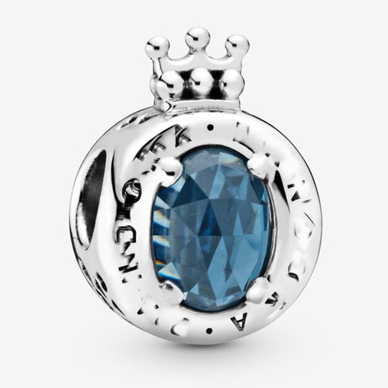 Fits Bracelets 20pcs Cat's Eye Stone Crystal Crown Charms Beads Silver Charms Bead For Women Diy European Necklace Jewelry