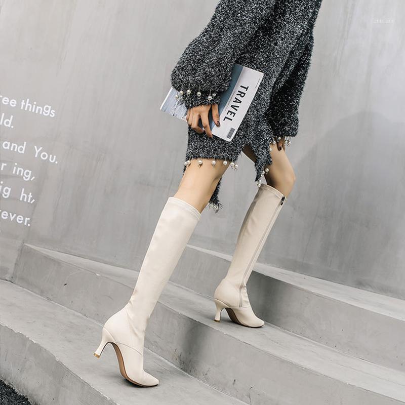 women Boots long Boots Thin heels shoes fashion Comfortable Pointed toe zipper Ladies1, Beige
women Boots long Boots Thin heels shoes fashion Comfortable Pointed toe zipper Ladies1, Beige