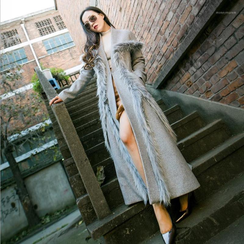 2020 autumn winter new fashion brand good quality wool coats female long sleeve fur patchwork outerwear tops gx16041, Gray
2020 autumn winter new fashion brand good quality wool coats female long sleeve fur patchwork outerwear tops gx16041, Gray