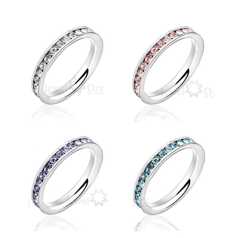 yizhan Hot Ring Gifts Jewelry Womens 316L Stainless Steel 1Ct Rings Eternity Ring Accessories for Wedding & Events (Silveren SI0189)