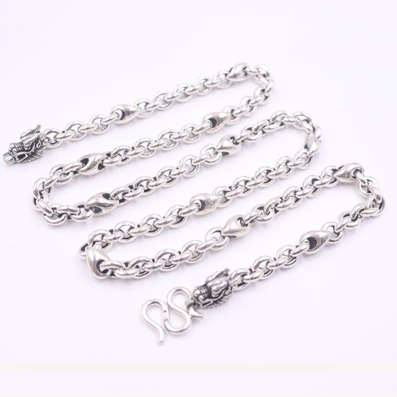 New S925 Sterling Silver Necklace Men Luck Dragon with Oval Chain Link Necklace 7mmW / 50-60cm / 42.3-50.8g
New S925 Sterling Silver Necklace Men Luck Dragon with Oval Chain Link Necklace 7mmW / 50-60cm / 42.3-50.8g