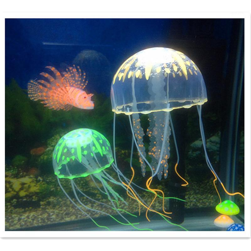 

1PCS Jellyfish Aquarium Decoration Fish Tank Landscaping Decorations Underwater Live Plant Luminous Ornament Landscape1