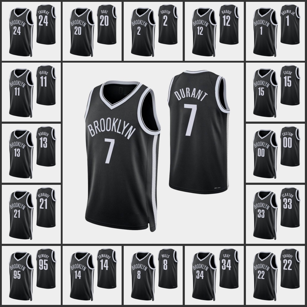 Brooklyn''Nets''James Harden Men Kyrie Irving Kevin Durant LaMarcus Aldridge DayRon Sharpe 75th Anniversary Diamond Custom Black Jersey
Brooklyn''Nets''James Harden Men Kyrie Irving Kevin Durant LaMarcus Aldridge DayRon Sharpe 75th Anniversary Diamond Custom Black Jersey
