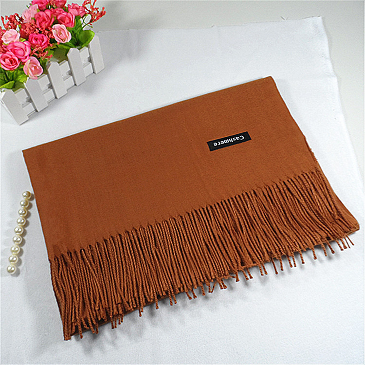 Women Solid Color Cashmere Scarves With Tassel Lady Winter Autumn Long Scarf Thinker Warm Female Shawl Hot Sale Men Scarf