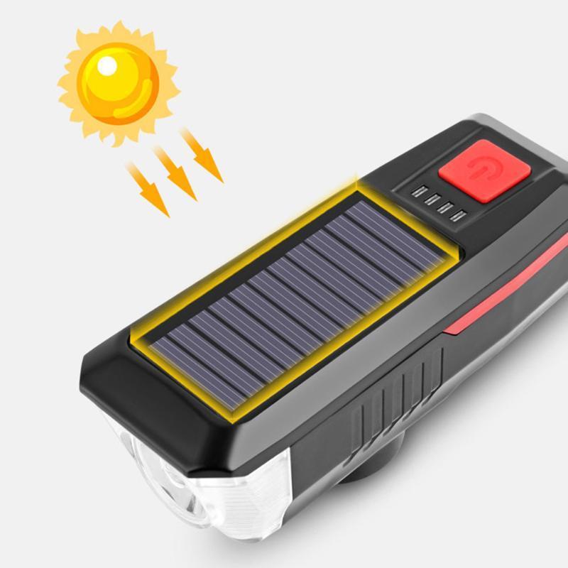 Solar bicycle light waterproof LED headlight with high-decibel horn USB rechargeable bicycle warning light + horn1
Solar bicycle light waterproof LED headlight with high-decibel horn USB rechargeable bicycle warning light + horn1