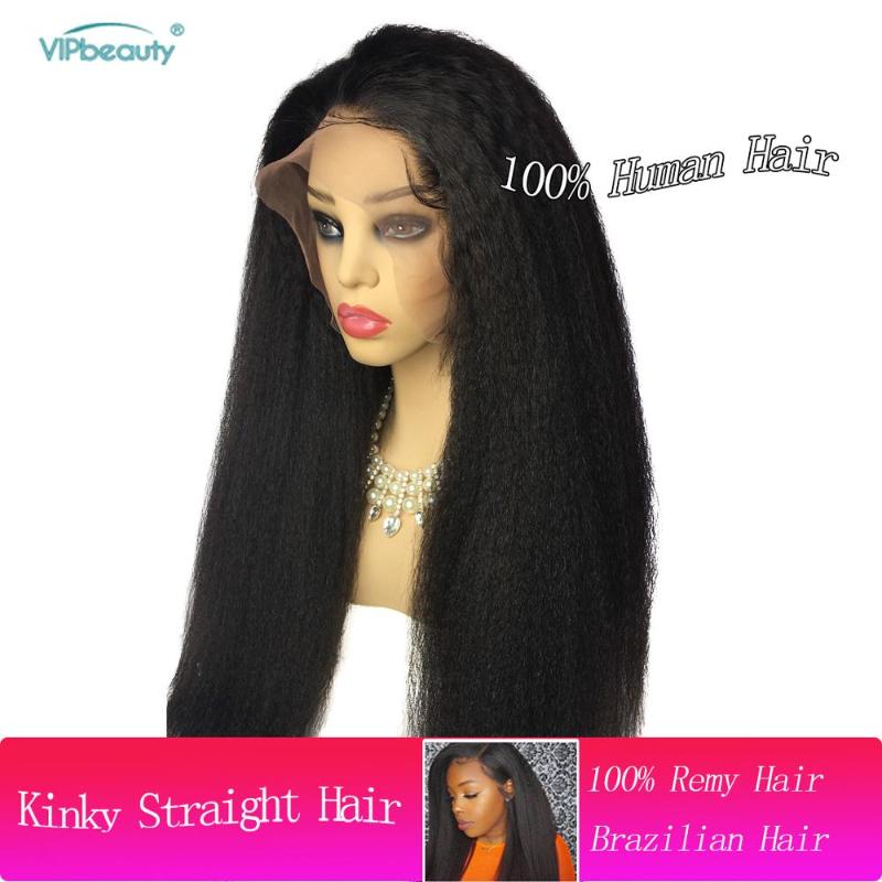Vipbeauty 100% Human Hair wigs Kinky Straight Hair 13x4 Front Lace Human Wigs Brazilian Remy Wig For Black Women, As pic
Vipbeauty 100% Human Hair wigs Kinky Straight Hair 13x4 Front Lace Human Wigs Brazilian Remy Wig For Black Women, As pic