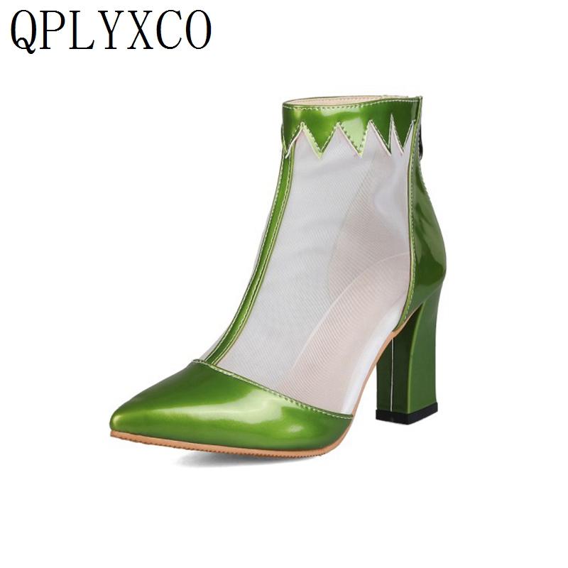 QPLYXCO Elegant fashion Big Size 32-47 Mesh Boots Women High Heels Spring Summer Autumn Dance Party Wedding shoes woman 19-53, Army green
QPLYXCO Elegant fashion Big Size 32-47 Mesh Boots Women High Heels Spring Summer Autumn Dance Party Wedding shoes woman 19-53, Army green