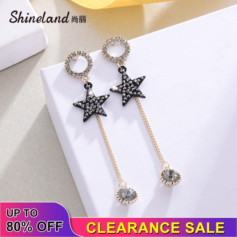 Shineland Charm Shiny Crystal Star Round Drop Dangle Earrings for Women Vintage Link Chain Fashion Jewelry Gift Wholesale Cheap
Shineland Charm Shiny Crystal Star Round Drop Dangle Earrings for Women Vintage Link Chain Fashion Jewelry Gift Wholesale Cheap