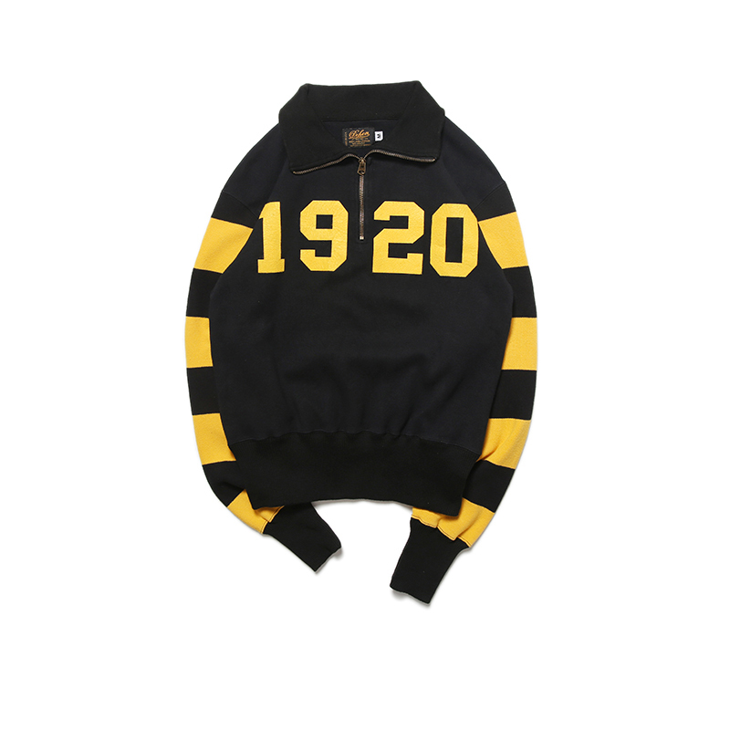 Made in the U.S. 1920 quarter striped zipper pulley motorcycle vintage male hoodie turtleneck O7KI, Black-white.
Made in the U.S. 1920 quarter striped zipper pulley motorcycle vintage male hoodie turtleneck O7KI, Black-white.