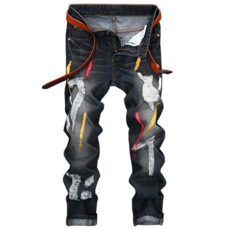 New Brand Men's Straight Jeans Male Hombre Casual Patch Personality Tide Trousers Denim Pants Plus Size 28~42, 8730
New Brand Men's Straight Jeans Male Hombre Casual Patch Personality Tide Trousers Denim Pants Plus Size 28~42, 8730