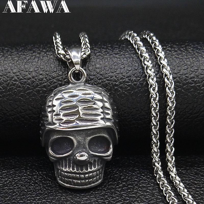 2020 Gothic Skull Stainless Steel Chain Necklace for Men Silver Color Long Necklaces & Pendants Jewelry colgante hombre N19068
2020 Gothic Skull Stainless Steel Chain Necklace for Men Silver Color Long Necklaces & Pendants Jewelry colgante hombre N19068
