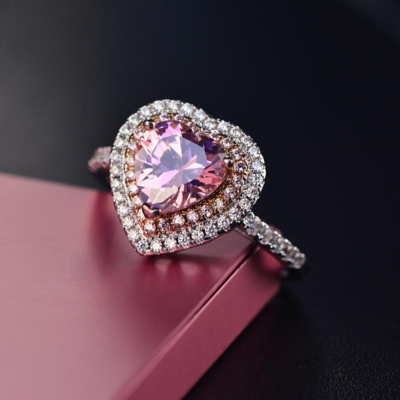 Fashion Real 925 Solid Sterling Silver Love Heart Pink Sapphire Wedding Engagement For Women Lover Ring Jewelry Wholesale
Fashion Real 925 Solid Sterling Silver Love Heart Pink Sapphire Wedding Engagement For Women Lover Ring Jewelry Wholesale