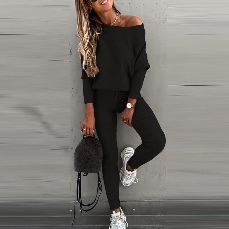 Elegant Solid Color Two Piece Sets Women Winter Sexy Off Shoulder Long Sleeve Pullovers Tops Casual Lace Up Sweatshirt Suits, Shirt
Elegant Solid Color Two Piece Sets Women Winter Sexy Off Shoulder Long Sleeve Pullovers Tops Casual Lace Up Sweatshirt Suits, Shirt