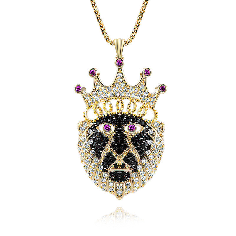 Jewels Hip Hop of Vintage Lion's Head Pendant with Gold Chain Crown to Cubic Zirconia Iced Out Necklace Pwlq
Jewels Hip Hop of Vintage Lion's Head Pendant with Gold Chain Crown to Cubic Zirconia Iced Out Necklace Pwlq