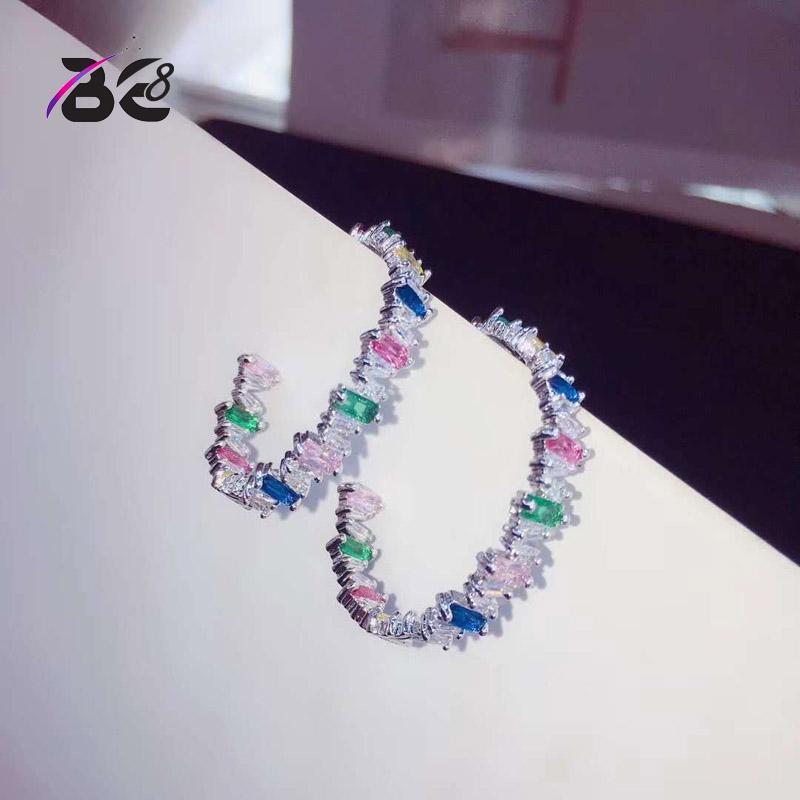 Be 8 2020 Multicolour Color Big Hoop Earrings Paved Luxury CZ Fashion Women Round Loop Earrings boucle d'oreille femme E668
Be 8 2020 Multicolour Color Big Hoop Earrings Paved Luxury CZ Fashion Women Round Loop Earrings boucle d'oreille femme E668