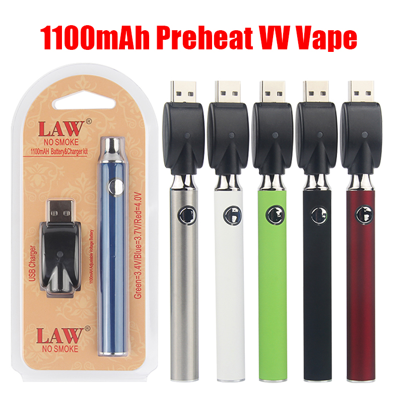 Law Preheat Evod Battery Blister Pack USB Charger Kit 1100mah Wax Vaporizer Vape Pen for 510 Thread Empty Thick Oil Cartridges
Law Preheat Evod Battery Blister Pack USB Charger Kit 1100mah Wax Vaporizer Vape Pen for 510 Thread Empty Thick Oil Cartridges