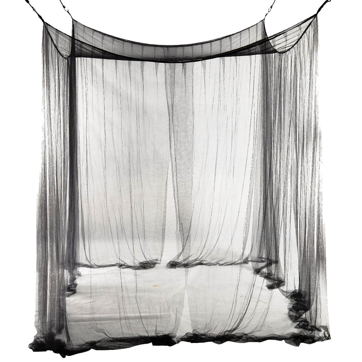 4-Corner Bed Netting Canopy Mosquito Net for Queen/King Sized Bed 190*210*240cm (Black) Bed Curtain Room Decoration
4-Corner Bed Netting Canopy Mosquito Net for Queen/King Sized Bed 190*210*240cm (Black) Bed Curtain Room Decoration