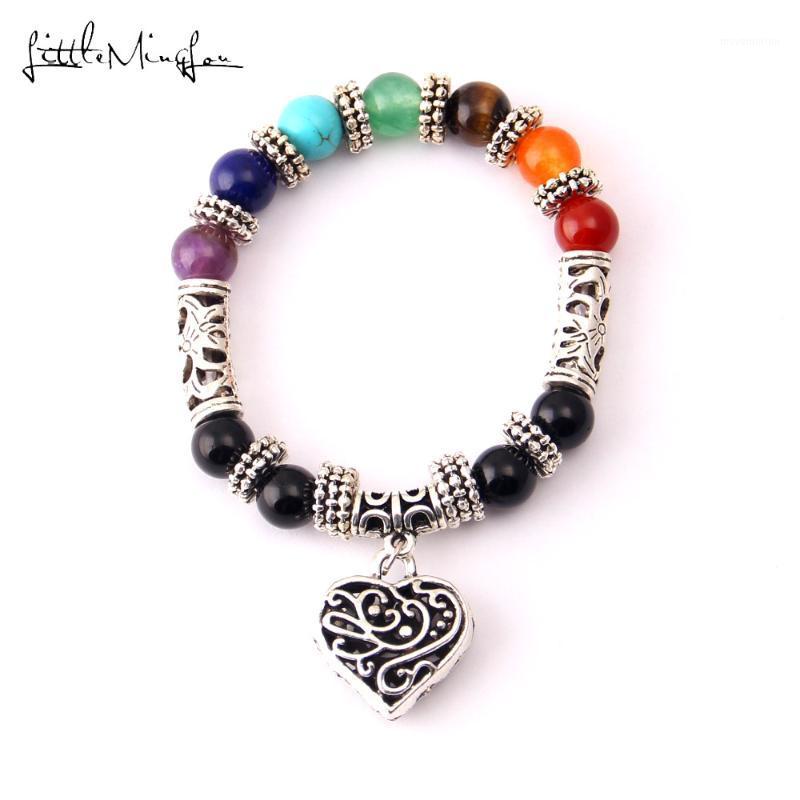 Little Minglou 7 Chakra Bracelet Healing Heart Charm Bracelets Wrist Mala Beads stone Yoga Bracelet Chakra woman Jewelry1
Little Minglou 7 Chakra Bracelet Healing Heart Charm Bracelets Wrist Mala Beads stone Yoga Bracelet Chakra woman Jewelry1