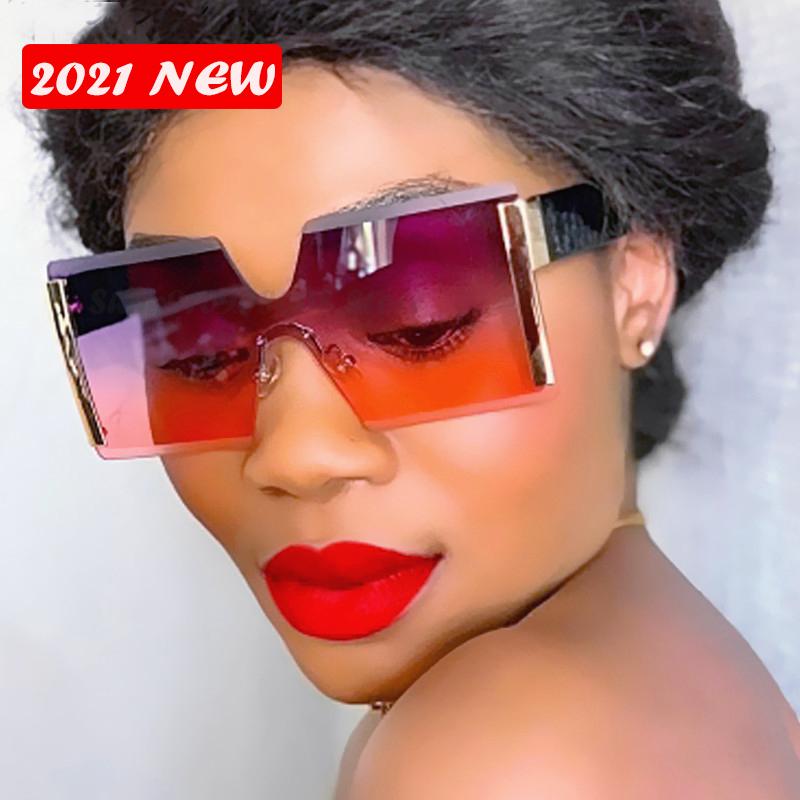 Sunglasses 2021 Oversized Square Rimless Women Brand Designer Flat Top Big Sun Glasses Female One Piece Travel Gafa De Sol E6931
Sunglasses 2021 Oversized Square Rimless Women Brand Designer Flat Top Big Sun Glasses Female One Piece Travel Gafa De Sol E6931
