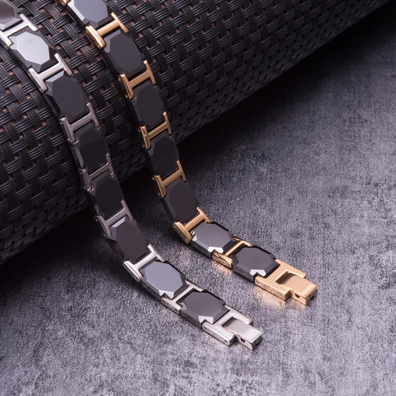 Black Cross Bracelet Men Stainless Steel Chain Ceramic Bracelet Male Germanium Wrist Band Magnetic Therapy Arthritis Men Jewelry
Black Cross Bracelet Men Stainless Steel Chain Ceramic Bracelet Male Germanium Wrist Band Magnetic Therapy Arthritis Men Jewelry