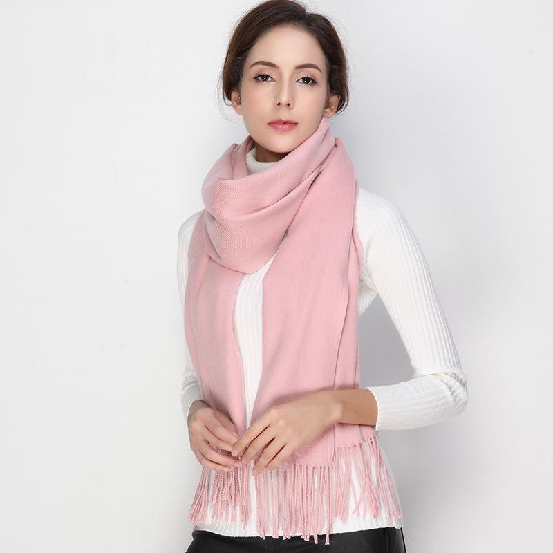 2020 autumn and winter cold season fashion all-match solid color imitation cashmere scarf ladies thick warm tassel shawl
2020 autumn and winter cold season fashion all-match solid color imitation cashmere scarf ladies thick warm tassel shawl