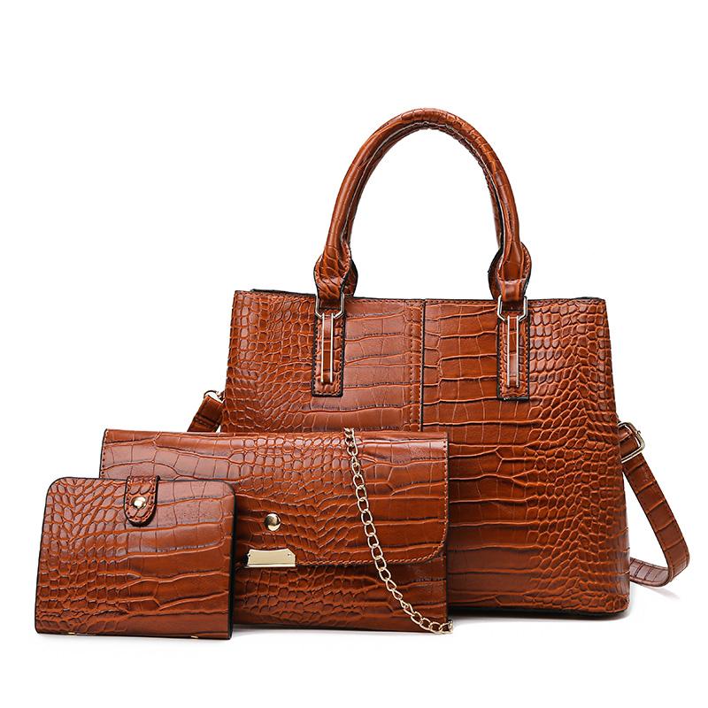 Women Pu Leather Handbags Large Capacity Tote Bags High Quality Ladies 3 Pieces Set Shoulder Bag Fashion Female Messenger Bags, Black single handbag
Women Pu Leather Handbags Large Capacity Tote Bags High Quality Ladies 3 Pieces Set Shoulder Bag Fashion Female Messenger Bags, Black single handbag